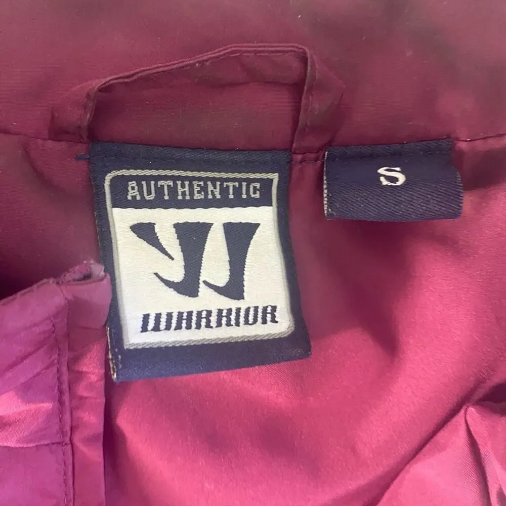 Warrior Men's Small Burgundy Layered‎ Athletic Windbreaker Warm Up Jacket